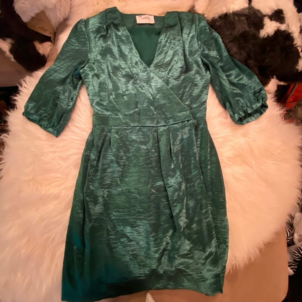 ba&sh Emerald 3/4 Sleeve Wrap Mini, 6